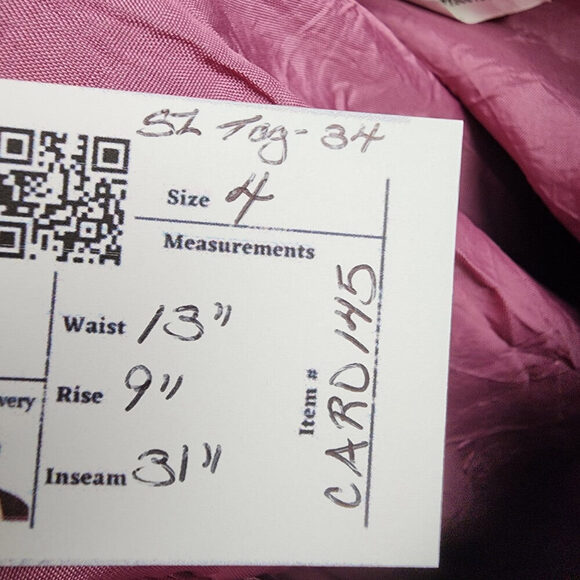 Vintage R Collection Purple Metallic Wide Leg Dress Pants Size 4 - Picture 9 of 9